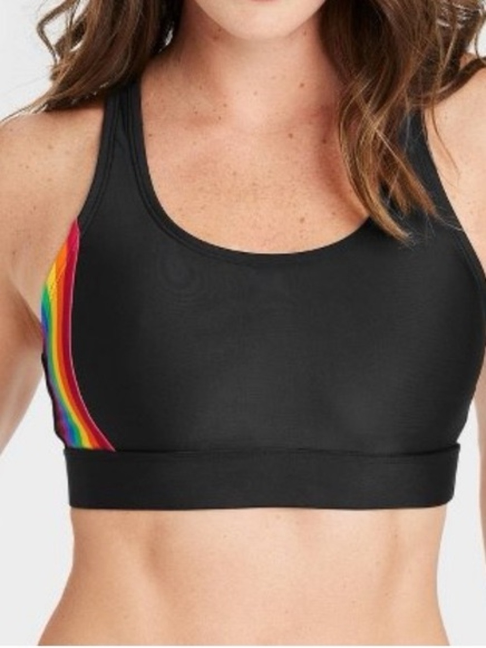 Humankind x Target Pride Rainbow Swim Bikini Top Black Size XL